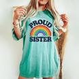 Gbtq Proud Sister Gay Pride Lgbt Ally Family Rainbow Flag Women's Oversized Comfort T-shirt Chalky Mint
