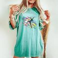 Girl Pole Vault Retro Colors Fun Pole Vaulting Women's Oversized Comfort T-shirt Chalky Mint