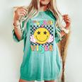 Girls 3Rd Grade Vibes Smile Face Back To School Third Grade Women's Oversized Comfort T-shirt Chalky Mint
