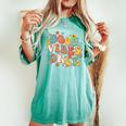 Good Vibes Only Peace Sign Love 60S 70S Retro Groovy Hippie Women's Oversized Comfort T-shirt Chalky Mint