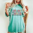 Hoppy Nurse Groovy Easter Day For Nurses & Easter Lovers Women's Oversized Comfort T-shirt Chalky Mint