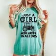 Just A Girl Who Loves Tractors Farmer Women's Oversized Comfort T-shirt Chalky Mint