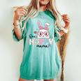 One Hoppy Mama Bunny Groovy Bunny Mom Mommy Happy Easter Day Women's Oversized Comfort T-shirt Chalky Mint