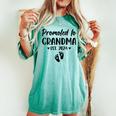 Promoted To Grandma Est 2024 New Grandma Grandmother Women's Oversized Comfort T-shirt Chalky Mint