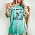 He Is Rizzin Basketball Retro Christian Religious Women's Oversized Comfort T-shirt Chalky Mint