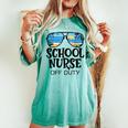 School Nurse Off Duty Sunglasses Beach Summer Women's Oversized Comfort T-shirt Chalky Mint