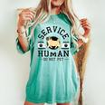 Service-Human Do Not Pet Pug Dog Lover Women Women's Oversized Comfort T-shirt Chalky Mint