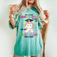 So Long Kindergarten Graduation Class 2024 Unicorn Girls Women's Oversized Comfort T-shirt Chalky Mint