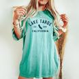 Vintage Lake Tahoe California Souvenir Retro Women's Oversized Comfort T-shirt Chalky Mint