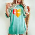 Youth Girls Alyssa Name Heart Retro Vintage Women's Oversized Comfort T-shirt Chalky Mint