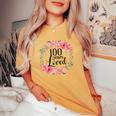 100Th Birthday 100 Years Old Loved Awesome Since 1921 Women's Oversized Comfort T-shirt Mustard