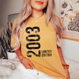 21St Birthday 21 Years Old Man Woman Vintage 2003 Women's Oversized Comfort T-shirt Mustard