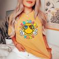2Nd Grade School Field Trip Vibes Groovy Field Day 2024 Women's Oversized Comfort T-shirt Mustard
