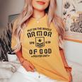 Armor Of God Christian Worship Bible Verse Women's Oversized Comfort T-shirt Mustard