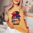 Bandana Headscarf Sunglasses Girls Trump Women's Oversized Comfort T-shirt Mustard