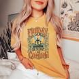 Boho Christian Easter Friday Is Good Sunday Is Coming Women's Oversized Comfort T-shirt Mustard