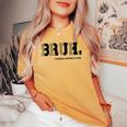 Bruh Formerly Known As Mom Leopard Mama For Mom Women's Oversized Comfort T-shirt Mustard