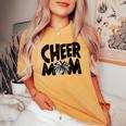 Cheer Mom Pom Pom Cheerleader Team Mama Cheerleading Women's Oversized Comfort T-shirt Mustard