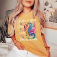 Cute Just A Girl Who Loves Dragons Girls Women's Oversized Comfort T-shirt Mustard