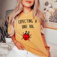 Expecting A June Bug Pregnant Future Mother T Women's Oversized Comfort T-shirt Mustard