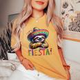 Let's Fiesta Sloth Cinco De Mayo Fiesta Mexican Women's Oversized Comfort T-shirt Mustard