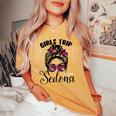 Girls Trip Sedona 2024 Weekend Birthday Squad Women's Oversized Comfort T-shirt Mustard
