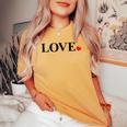 Happy Valentines Day Red Heart Love Cute V-Day Kid Women's Oversized Comfort T-shirt Mustard