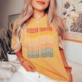 Italian Trotter Groovy Retro Horse Women's Oversized Comfort T-shirt Mustard