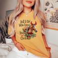 Just A Girl Who Loves Horses And Christmas Pretty Horses Women's Oversized Comfort T-shirt Mustard