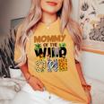 Mommy Of The Birthday Wild One Safari Mom And Dad Boy Family Women's Oversized Comfort T-shirt Mustard