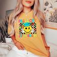 Peace Out Fifth Grade Cute Groovy Last Day Of 5Th Grade Women's Oversized Comfort T-shirt Mustard