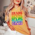 Shade Never Made Anybody Less Gay Lgbtq Rainbow Pride Groovy Women's Oversized Comfort T-shirt Mustard