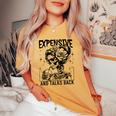 Skeleton Expensive Difficult And Talks Back Mother's Women's Oversized Comfort T-shirt Mustard