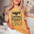 Smooth As Whiskey Sweet As Strawberry Wine Western Country Women's Oversized Comfort T-shirt Mustard