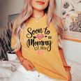 Soon To Be Mommy 2024 For Mom Pregnancy Announcement Women's Oversized Comfort T-shirt Mustard