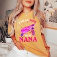 I Wear Pink For My Nana Breast Cancer Turtle Women's Oversized Comfort T-shirt Mustard