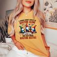 A Woman Cannot Survive On Quilting Alone She Also Needs Women's Oversized Comfort T-shirt Mustard