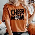 Cheer Mom Pom Pom Cheerleader Team Mama Cheerleading Women's Oversized Comfort T-shirt Crimson