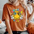 2Nd Grade School Field Trip Vibes Groovy Field Day 2024 Women's Oversized Comfort T-shirt Yam