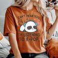 Can't Hear You I'm Listening To K-Pop Kawaii Girls Women's Oversized Comfort T-shirt Yam