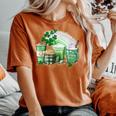 Cute Coffee St Patrick's Day Lucky Latte Green Costume Women's Oversized Comfort T-shirt Yam