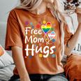 Cute Free Mom Hugs Gay Pride Transgender Rainbow Flag Women's Oversized Comfort T-shirt Yam