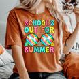 Cute Schools Out For Summer Last Day Of School Teacher Boy Women's Oversized Comfort T-shirt Yam