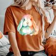 Easter Bunny Holland Lop Rabbit Girl Holland Lop Women's Oversized Comfort T-shirt Yam