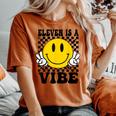 Eleven Is A Vibe 11Th Birthday Groovy Boys Girls 11 Year Old Women's Oversized Comfort T-shirt Yam