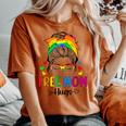 Free Mom Hugs Messy Bun Rainbow Gay Trans Pride Mother Day Women's Oversized Comfort T-shirt Yam