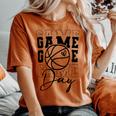 Game Day Sport Lover Basketball Mom Girl Women's Oversized Comfort T-shirt Yam