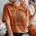 Just A Who Love Yoga Vintage For Womens Women's Oversized Comfort T-shirt Yam