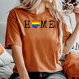 Ohio Rainbow Pride Home State Map Women's Oversized Comfort T-shirt Yam