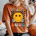 One Happy Dude Retro Groovy 1St Birthday Family Matching Women's Oversized Comfort T-shirt Yam